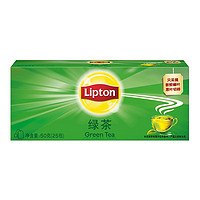 立顿Lipton 绿茶 茶叶 冲饮袋泡茶包2g*25包 办公室下午茶（新老包装随机发货） *2件