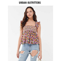 Urban outfitters 51368579 荷叶边格子上衣