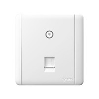 开关插座 墙壁式WIFI插座  86型无线路由器面板双天线电脑网络插座G28D125A 白色