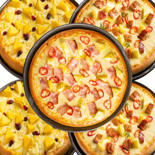 闪味 家庭披萨套装5片装 1000g 3种经典口味送披萨滚刀 烘焙面点 披萨成品