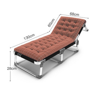 享趣折叠床单人床家用简易午休床办公室成人午睡铝合金行军床多功能躺椅配厚垫