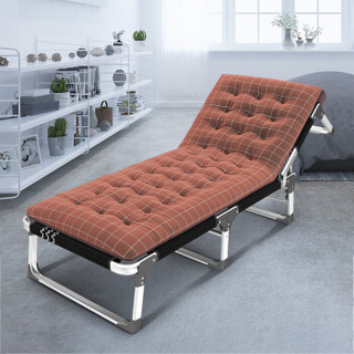 享趣折叠床单人床家用简易午休床办公室成人午睡铝合金行军床多功能躺椅配厚垫