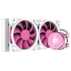 ID-COOLING  PINKFLOW 240W 粉色定制白色光圈一体式水冷散热器 240冷排全平台扣具含2066/TR4