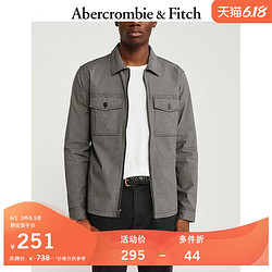 Abercrombie & Fitch男装 全拉链衬衫式夹克 302576-1 AF