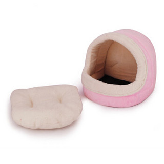田田猫 宠物猫用品粉色封闭猫窝猫睡袋保暖猫窝冬季猫窝猫帐篷