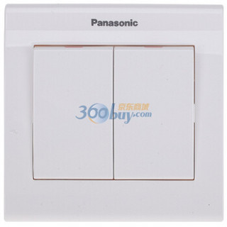 松下(panasonic)雅适系列86型二位单控开关 WMK503（雅白色）