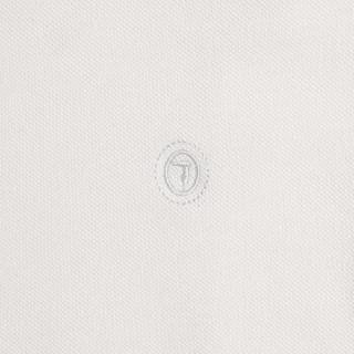 TRUSSARDI杜鲁萨迪男士米色白色相间棉质长袖POLO衫32T09 02 M码