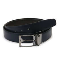 TRUSSARDI杜鲁萨迪男式深蓝色小牛皮针扣腰带72C051 149 110