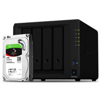 群晖（Synology）DS418play 双核心 4盘位NAS网络存储服务器+希捷酷狼4TB硬盘套装