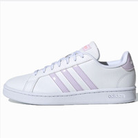 阿迪达斯 ADIDAS NEO 女子 运动休闲系列 GRAND COURT 运动 休闲鞋 FX3446 亮白/浅紫/荣耀粉  37码 UK4.5码