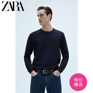 ZARA 新款 男装 长袖紧凑版型打底圆领T 恤 09240423401