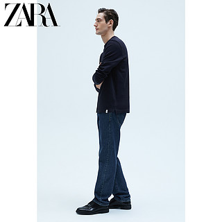 ZARA 新款 男装 长袖紧凑版型打底圆领T 恤 09240423401