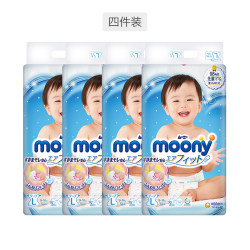 moony 尤妮佳 婴儿纸尿裤 L54片 4包装