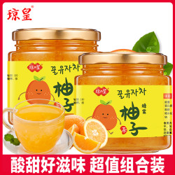琼皇蜂蜜柚子茶500gx2罐装冲饮泡水喝的饮品果味茶茶酱水果酱
