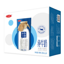三元 小方白纯牛奶 200ml*24盒 *4件