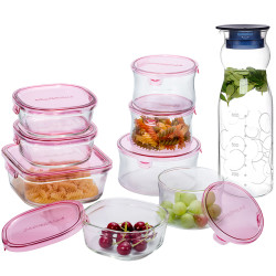 iwaki 怡万家 耐热玻璃保鲜盒 9件套