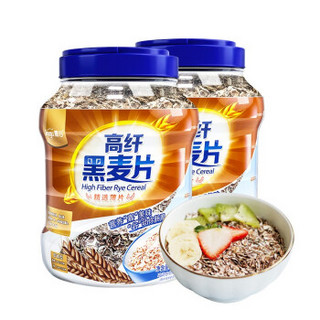 嘉谷 高膳食纤维低脂 高纤黑麦 1kg*2罐