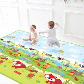 费雪 Fisher-Price 韩国进口动物森林XPE材质150*200*1.0CM爬行垫 儿童地垫 宝宝爬爬垫单面图案包边BMF15 *2件