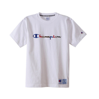 Champion 男女款草写刺绣LOGO短袖T恤