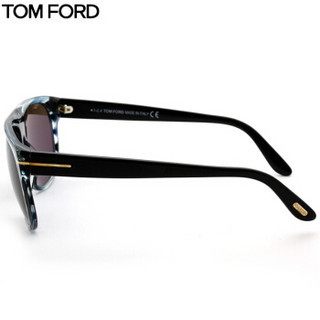 汤姆.福特 TOM FORD 中性款条纹镜框茶色镜片眼镜太阳镜 TF0375-90B 59MM