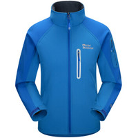 ALPINT MOUNTAIN  户外保暖软壳冲锋衣男款抓绒防风防水冲锋衣 620-001 宝蓝 XXL