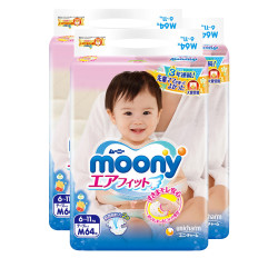 moony 尤妮佳 婴儿纸尿裤 M 64片 3包