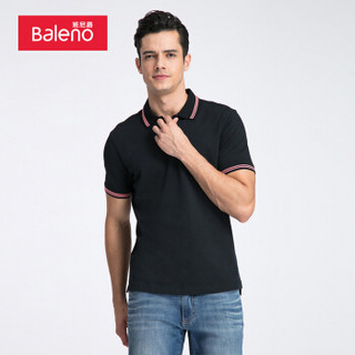 班尼路（Baleno）POLO衫男 弹力撞色领上衣T恤休闲男装 00A XL