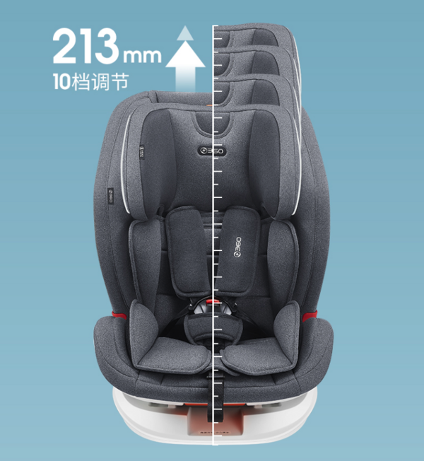 360新品 T901儿童安全座椅 isofix接口 