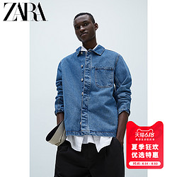 ZARA 新款 男装 工装款牛仔夹克外套 04152352443