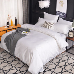 然牌 三件套床上用品纯色素色床单被套  (被套155*210cm) 白色 1.2米床