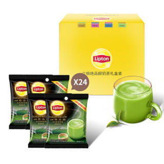 立顿Lipton 奶茶 日式抹茶礼%进口奶源 早餐冲调饮品 24包 504g *6件