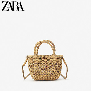 ZARA 新款 童包幼童 春夏新品 宝宝天然色迷你篮式包 11502530117