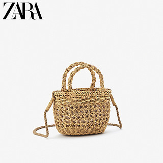 ZARA 新款 童包幼童 春夏新品 宝宝天然色迷你篮式包 11502530117