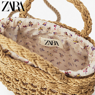 ZARA 新款 童包幼童 春夏新品 宝宝天然色迷你篮式包 11502530117