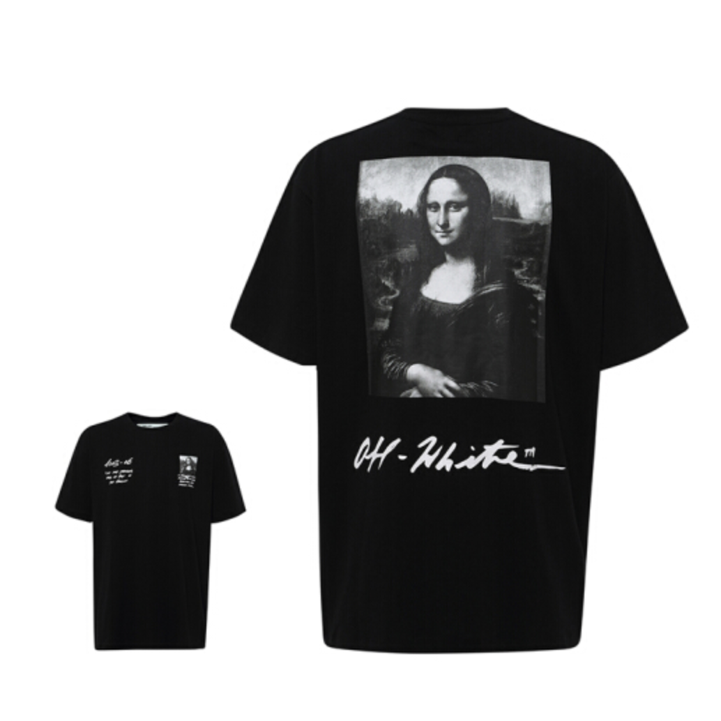 offwhiteomaa027s191850051020蒙娜丽莎印花图案男士t恤