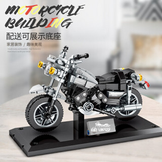 森宝（SEMBO）小摩托车拼装积木玩具模型积械密码系列雅马哈MAX小摩托701110