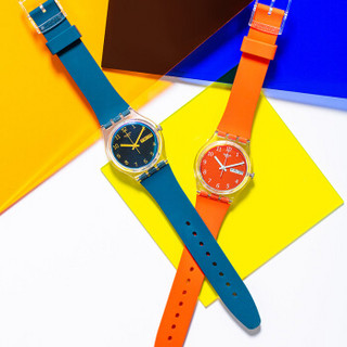 swatch 斯沃琪 原创系列 GE721 蓝色远方 中性石英手表