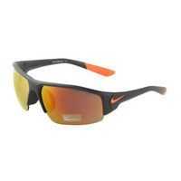 NIKE 耐克 中性款灰色镜框灰色镜腿橘色LOGO橘色反光膜镜片板材眼镜 太阳镜 EV0895 208