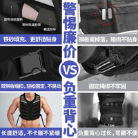 MIKE 米客运动 米客 负重背心沙袋装备套装跑步沙包隐形薄款家用运动健身器材 黑灰色10磅