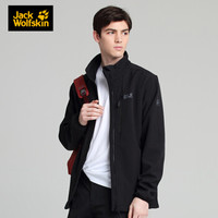Jack Wolfskin/狼爪男款2020春季新款户外防风运动休闲抓绒内里软壳夹克1305801 1305801-6000/黑色 M/180/100A