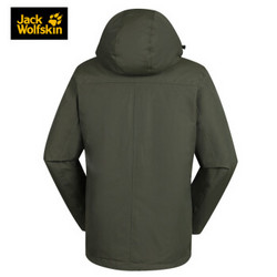 Jack Wolfskin 狼爪 男士户外防水保暖750蓬白鹅绒三合一冲锋衣5118273 5118273-5100/深苔绿/内胆连帽