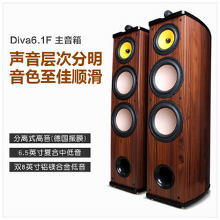 惠威（HiVi）Diva 6.1HT家庭影院 5.1声道家庭影院 家用双8寸音箱音响 KTV套装组合 Diva6.1HT（5.0声道）