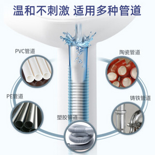 雅彩洁（YACAIJIE ）管道疏通剂 下水道疏通剂300g*2 马桶地漏厕所浴室除异味毛发分解厨房疏通神器