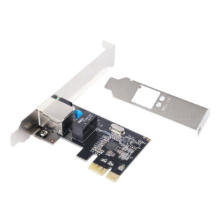 奥睿科(ORICO)千兆网卡PCI-E转RJ45扩展卡台式机主机箱电脑内置高速前置转接卡 PTR-1U