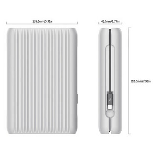 奥睿科（ORICO） MS35 3.5英寸移动硬盘西部数据USB3.1/Type-C 户外移动硬盘-浅灰色 1TB