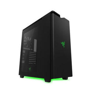 雷蛇（RAZER）恩杰H440 中塔式机箱（信仰灯/钢化面板/侧透/支持水冷长显卡） 机箱+120风扇+水冷+灯带