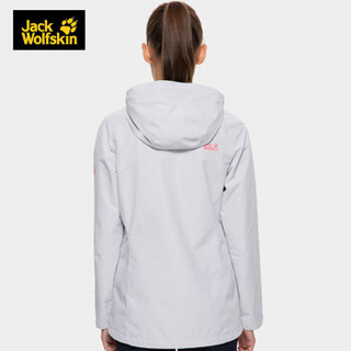 Jack Wolfskin/狼爪女士春季新品户外防风防水透气运动休闲登山冲锋衣夹克外套5008592 5008592-4650/银灰色 L 175/96A