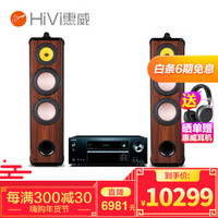 惠威（HiVi）Diva6.1 F 双8寸前置主音箱 发烧级HIFI家庭影院落地音箱 功放音响套装 Diva6.1F + 安桥474