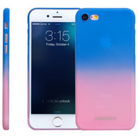 摩米士（MOMAX） iPhone苹果8/7Plus 炫彩保护壳全包纤薄防摔手机保护套 8/7 通用-4.7英寸-蓝红渐变