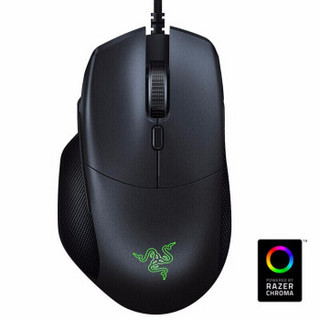 雷蛇（Razer） 巴塞利斯蛇标准版 RGB幻彩 有线游戏鼠标 6400DPI电竞鼠标 黑色 控制版套装 右手专用